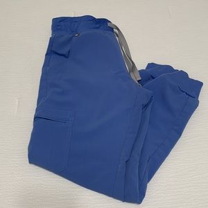 Figs ciel blue jogger scrub pants
